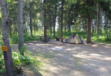 ダックマウンテンのキャンプ場
