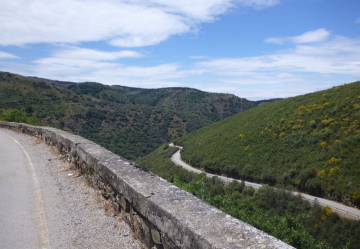 峠の後の下り坂