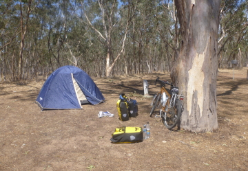 Nhill町のキャンプ場
